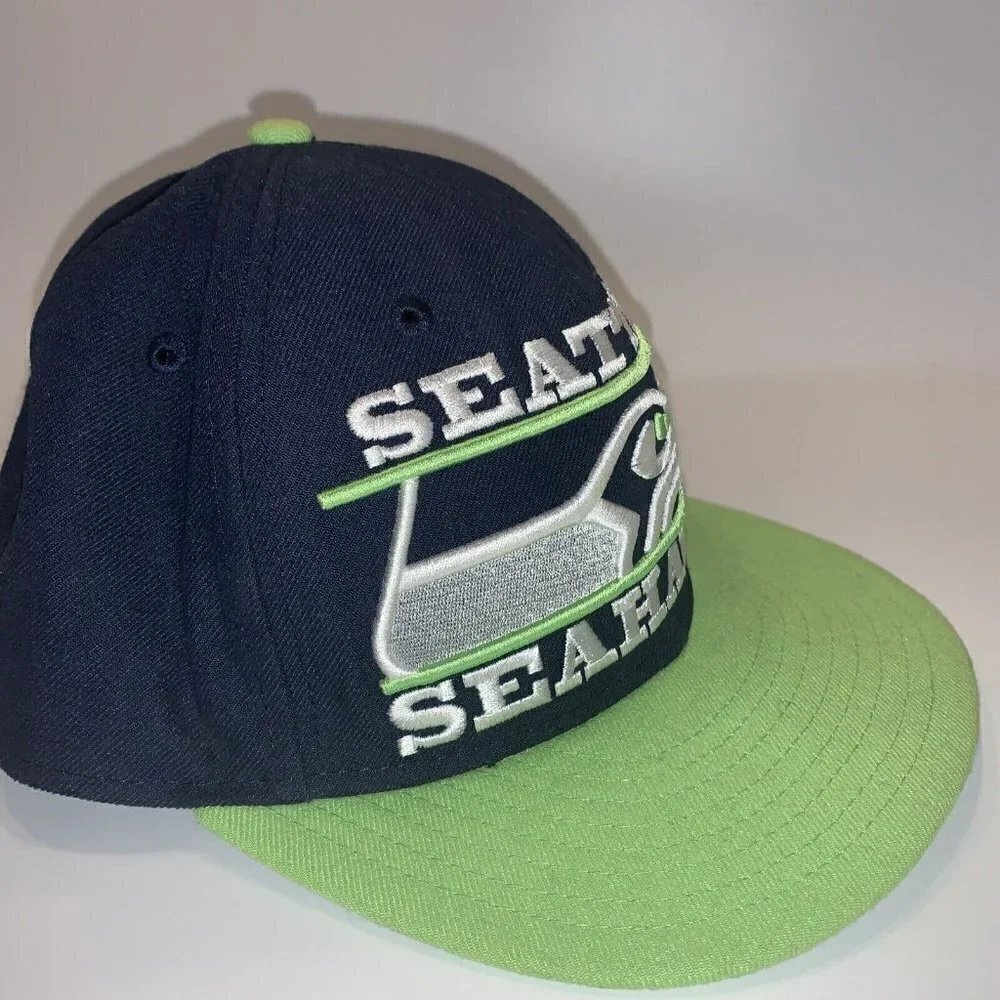 New Era 59fifty Seattle Seahawks NFL Hat Cap‎ Size 7 1/8